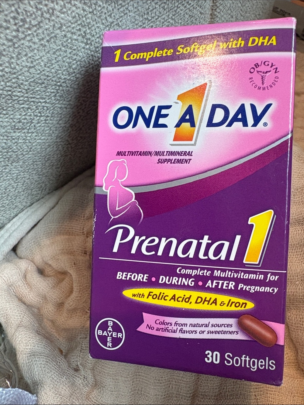 One A Prenatal 1 Prenatal Multivitamin - Pink/Purple